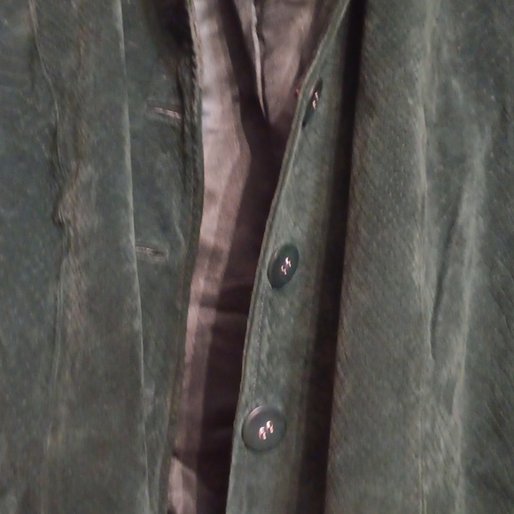Bernardo Green Blazer Classic Cut Suede Large - Picture 5 of 9